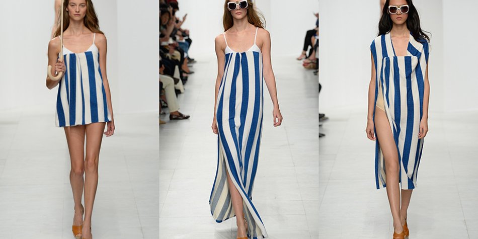 Griechisch, maritim oder gemustert: Sommerliche Looks in Blau und Weiss Griechisch, maritim oder gemustert: Sommerliche Looks in Blau und Weiss