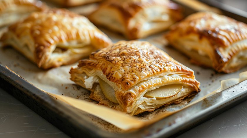 Birnen im Blätterteig mit Frischkäsefüllung Birnen im Blätterteig mit Frischkäsefüllung