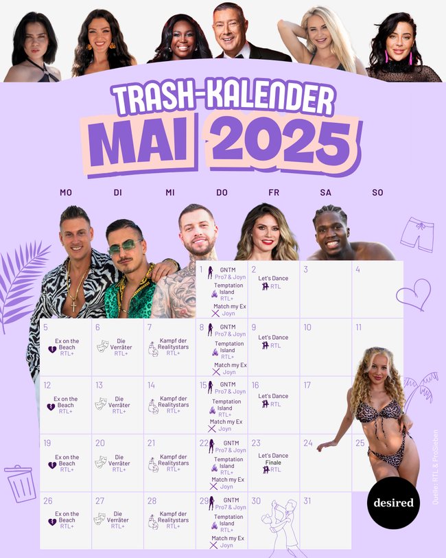 Trash Kalender Mai 2025 Trash Kalender Mai 2025