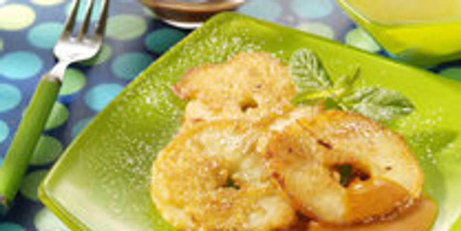 Apfelplätzchen mit Karamellsauce Apfelplätzchen mit Karamellsauce
