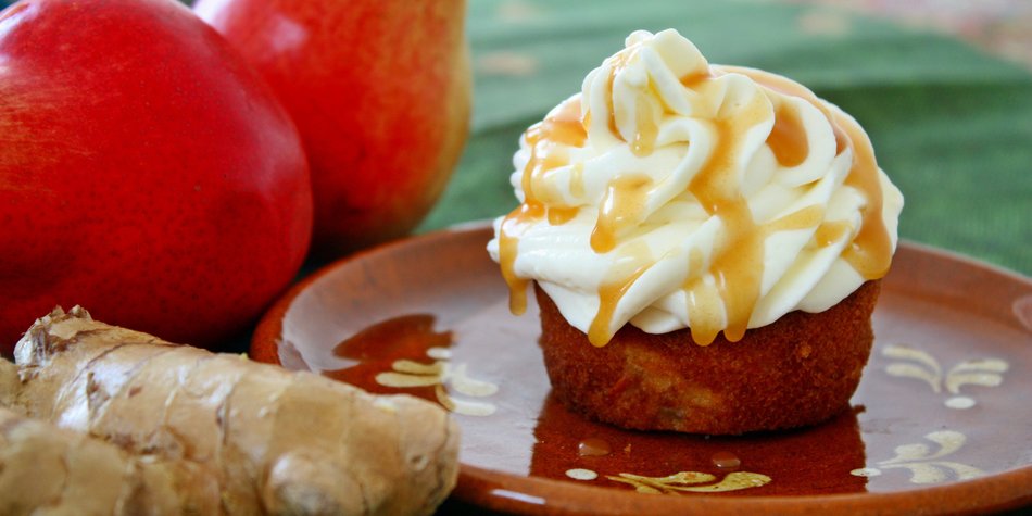Herbstliche Cupcakes mit Ingwer und Birne Herbstliche Cupcakes mit Ingwer und Birne