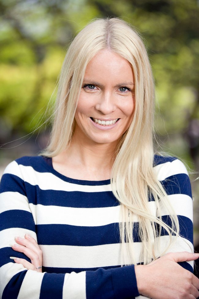 Blond Young Woman Portrait in Park smiling Blond Young Woman Portrait in Park smiling