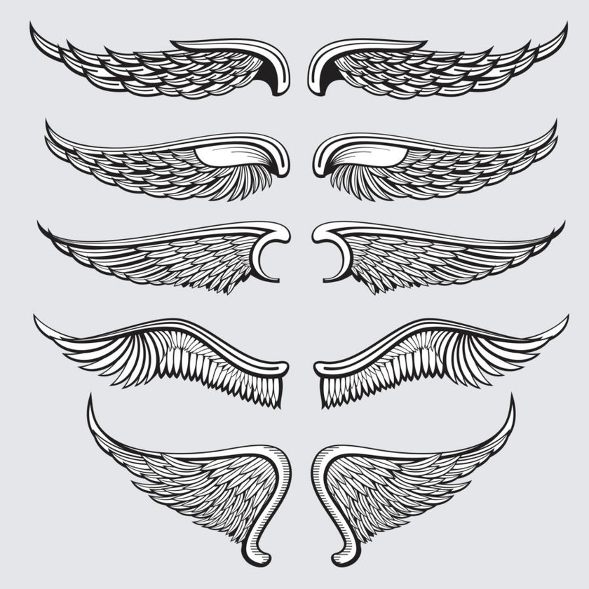 Flügel-Tattoo Vorlage 4
