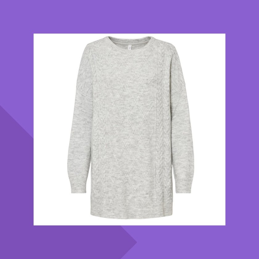Oversized-Pullover mit Zopfmuster