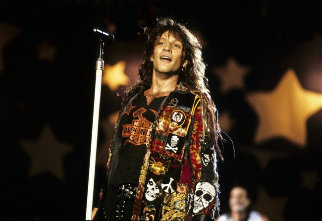 Bon Jovi bei einem Auftritt in Moskau 1989.