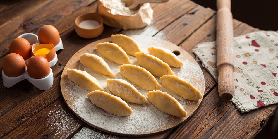 Pelmeni mit Kartoffelfüllung Pelmeni mit Kartoffelfüllung