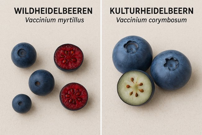 Wildheidelbeeren vs Kulturheidelbeeren Wildheidelbeeren vs Kulturheidelbeeren