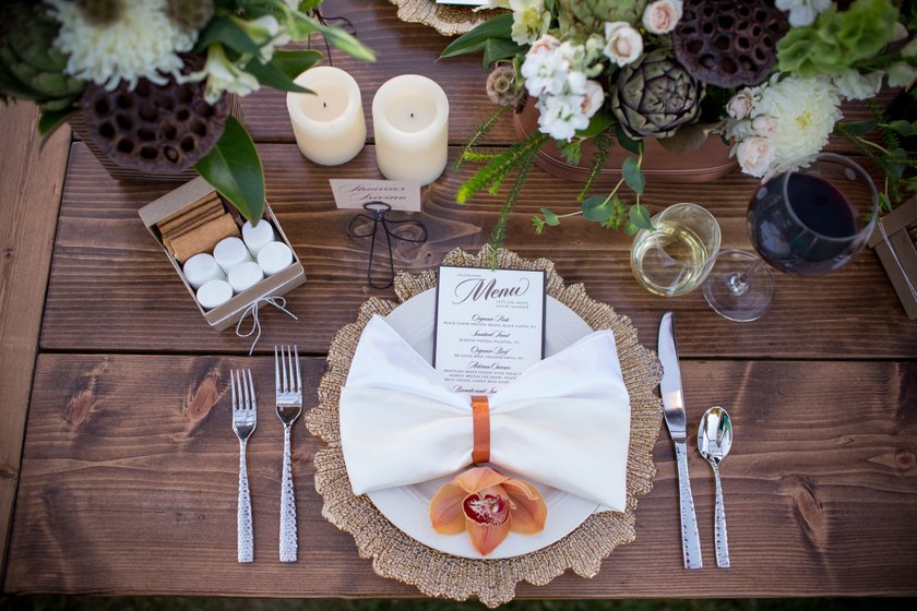 Tischset Tischdeko für Hochzeit