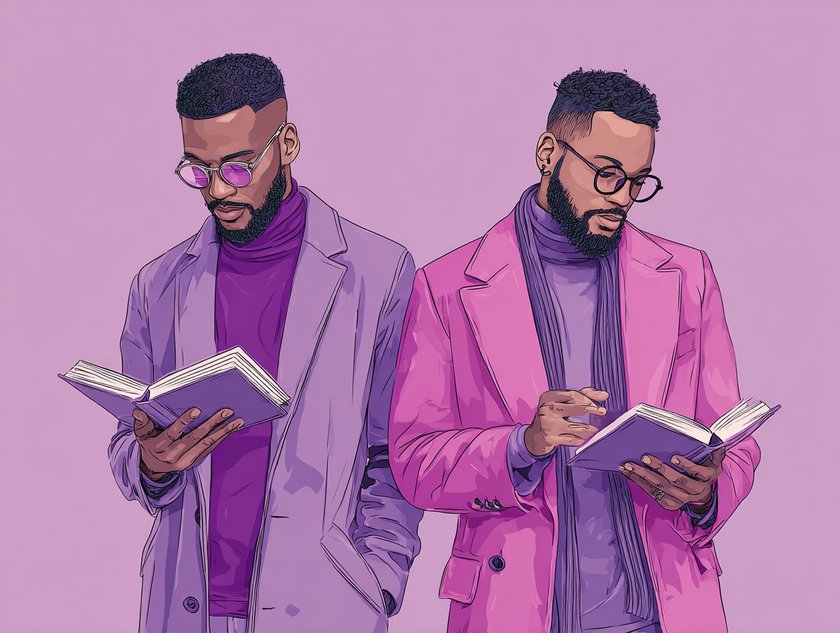 Zwei Männer lesen Zwei Männer lesen