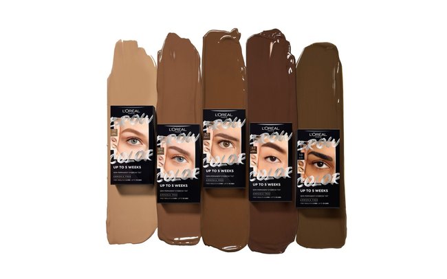 Auf dem Bild sind die L'Oréal Paris Brow Color Verpackungen in verschiedenen Farbe zu sehen.