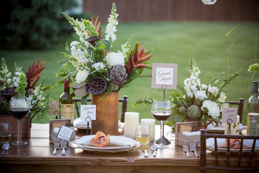 Tischdeko für Hochzeit Herbst-Ernte