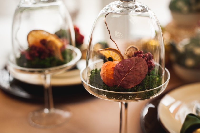 Herbst-Dekor für Tischdeko für Hochzeit