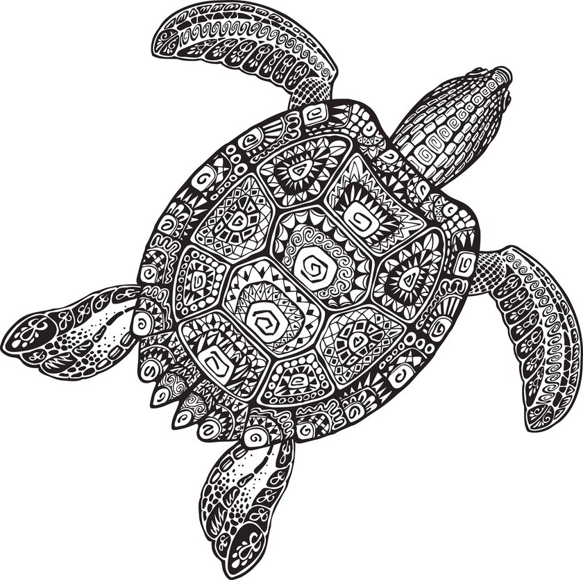 Schildkröte-Tattoo Vorlage 8