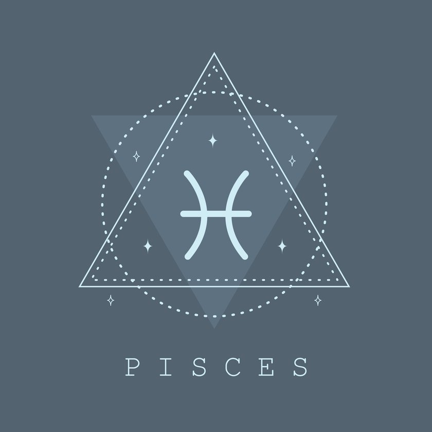 Atrologisches Zeichen eines Fische-Sternzeichens Atrologisches Zeichen eines Fische-Sternzeichens