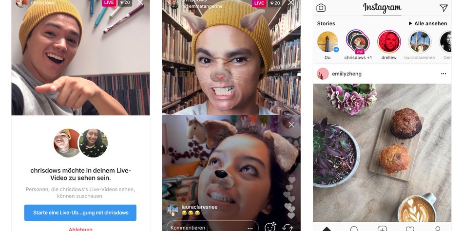 Instagram: Live-Videos mit Freunden möglich Instagram: Live-Videos mit Freunden möglich