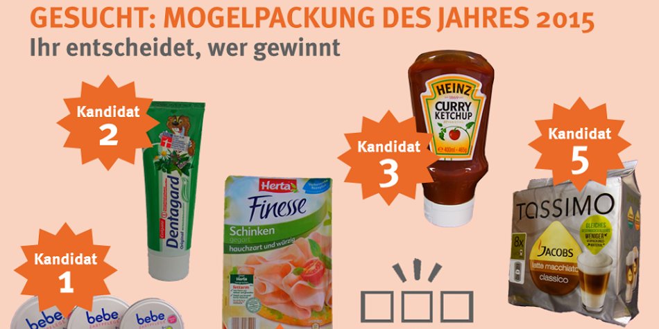 Mogelpackung des Jahres gesucht Mogelpackung des Jahres gesucht