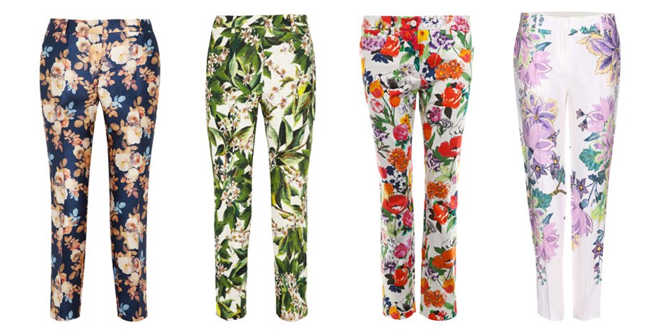 Durch Blume und Bein: Hosen mit Blumenprints Durch Blume und Bein: Hosen mit Blumenprints