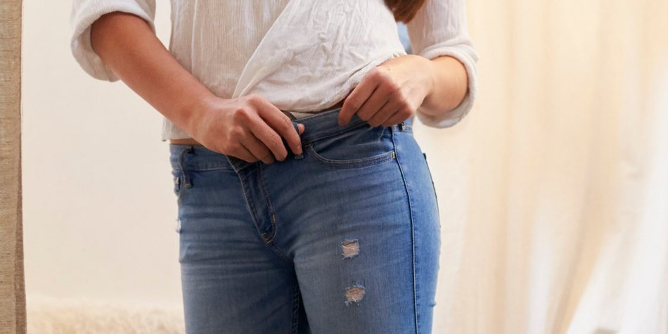 Diese Hosen sind drei Kleidergrößen auseinander Diese Hosen sind drei Kleidergrößen auseinander
