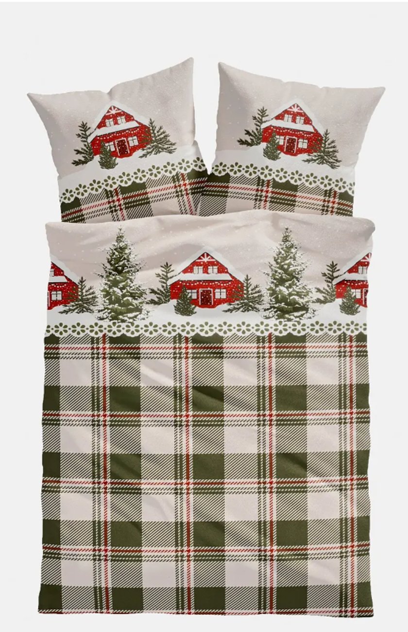 Bettwäsche mit Häusern und Karos Bettwäsche mit Häusern und Karos