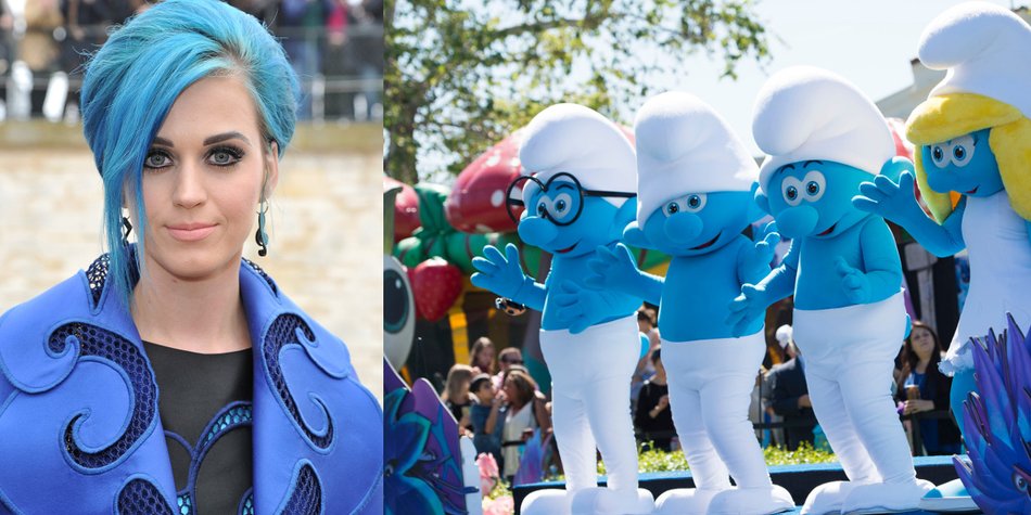 Schlumpfblaue Haare sind jetzt voll angesagt! Schlumpfblaue Haare sind jetzt voll angesagt!