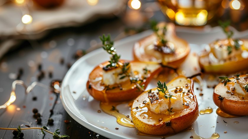 Birnen-Ziegenkäse-Häppchen Birnen-Ziegenkäse-Häppchen