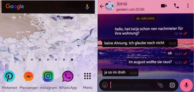 WhatsApp Farbe Pink