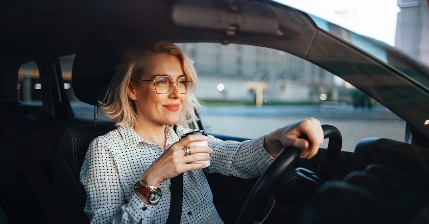 Business-Frau im Auto Business-Frau im Auto