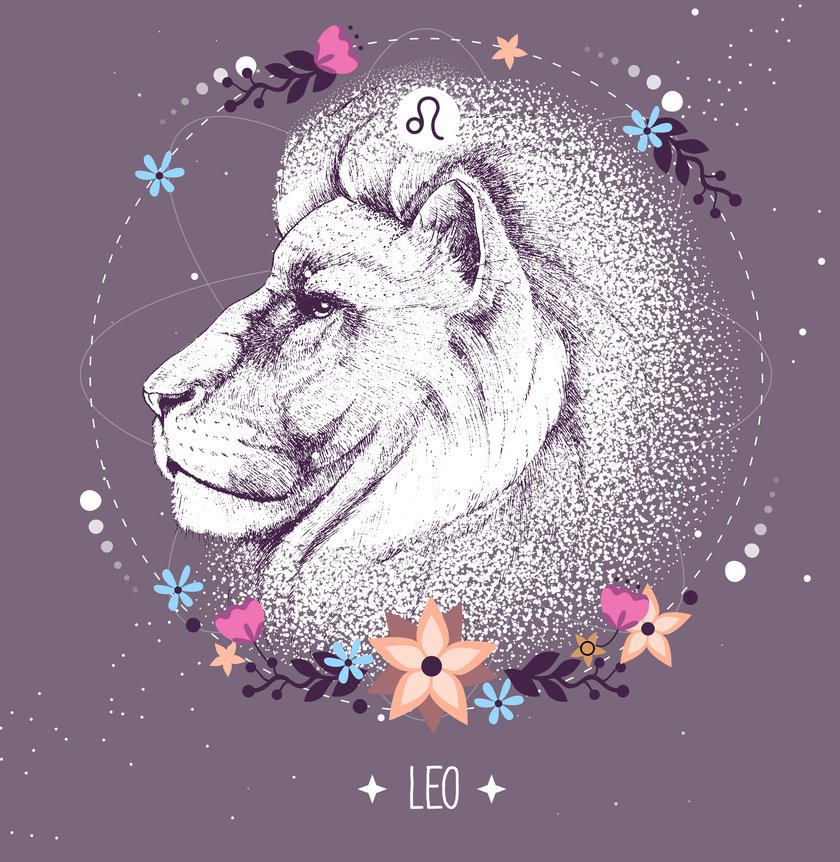 moderne Illustration eines Löwen-Sternzeichens moderne Illustration eines Löwen-Sternzeichens