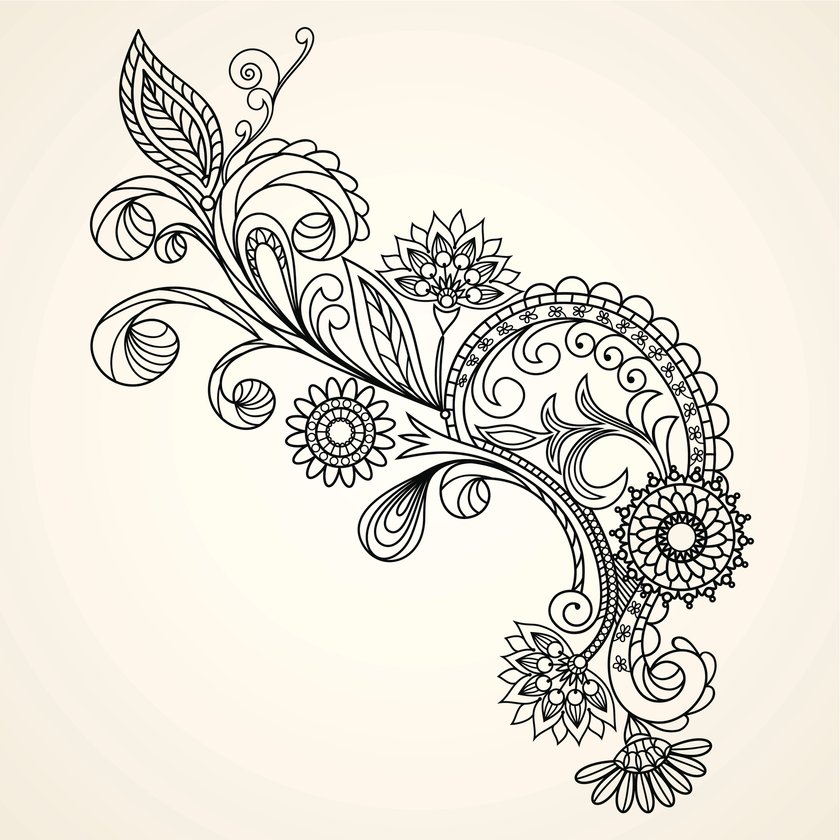 Blumen-Tattoo-Vorlage 17