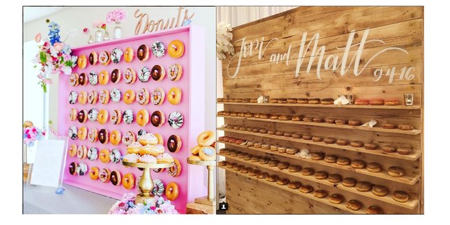 Donuts Hochzeit Wand