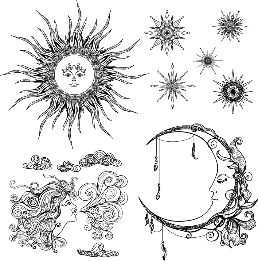 Sonnen-Tattoo Vorlage 8