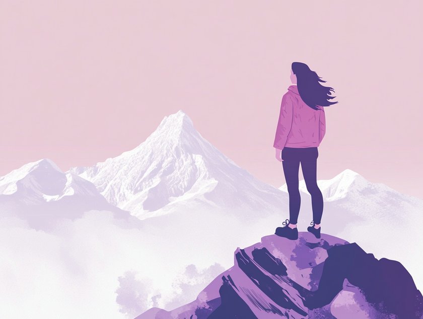 Woman on a Mountain