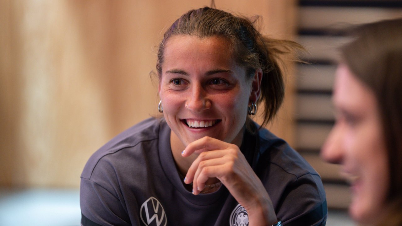 Media Day, DFB Frauen Nationalmannschaft, 22.06.2025 Carlotta Wamser Deutschland, 5 Media Day, DFB Frauen Nationalmannschaft, Adidas World of Sports, Herzogenaurach, 22.06.2025 *** Media Day, DFB Womens National Team, 22 06 2025 Carlotta Wamser Germany, 5 Media Day, DFB Womens National Team, Adidas World of Sports, Herzogenaurach, 22 06 2025 Copyright: xBEAUTIFULxSPORTS/Boscox