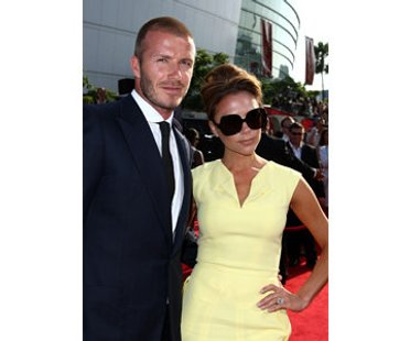 Victoria und David Beckham auf dem roten Teppich
