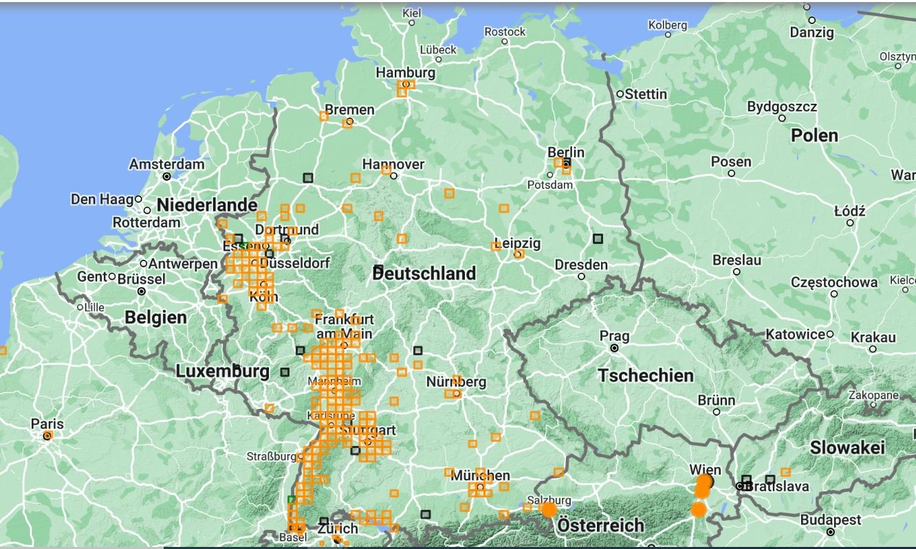 Screenshot Atlas der Spinnentiere Europas vom 19.09.2022
