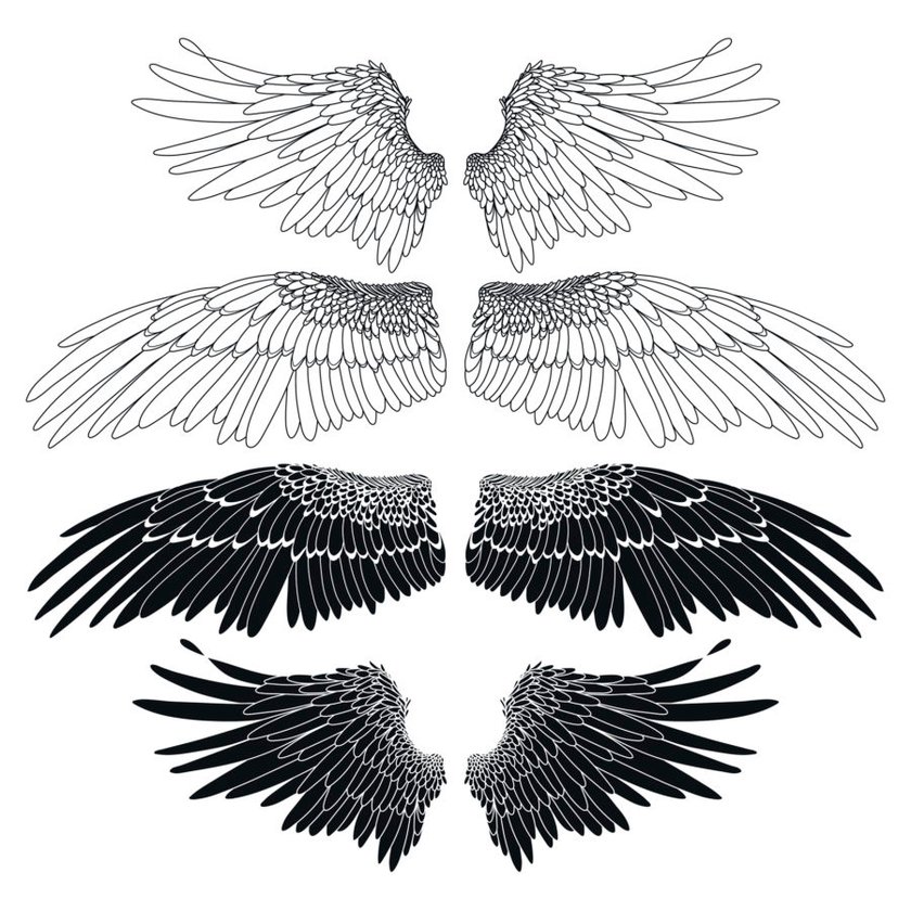 Flügel-Tattoo Vorlage 1