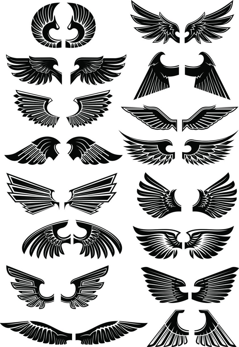 Flügel-Tattoo Vorlage 5