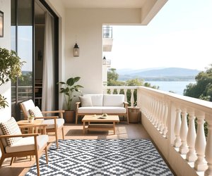 Bei IKEA nicht mehr verfügbar: Dieser wetterfeste Teppich für nur 18 Euro macht deinen Balkon zur Design-Oase