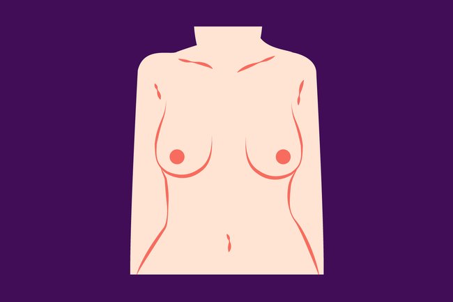 Tropfenförmige Brust