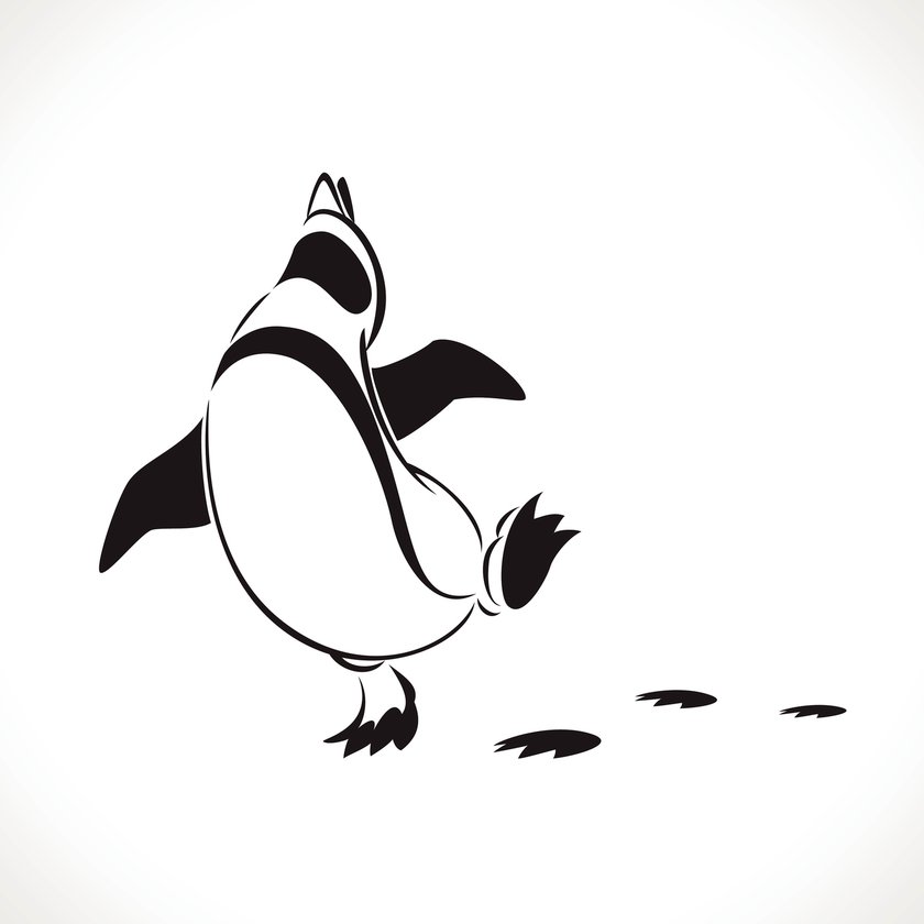 Pinguin-Tattoo Vorlage 12