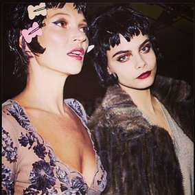Cara Delevingne und Kate Moss in Paris Cara Delevingne und Kate Moss in Paris