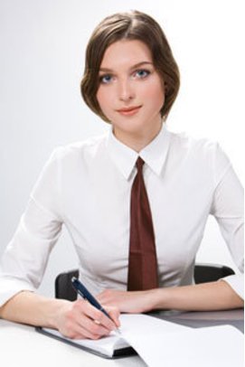 Frau am Schreibtisch Frau am Schreibtisch