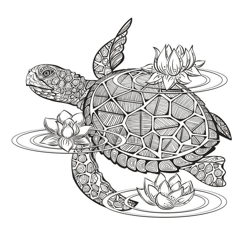 Schildkröte-Tattoo Vorlage 10