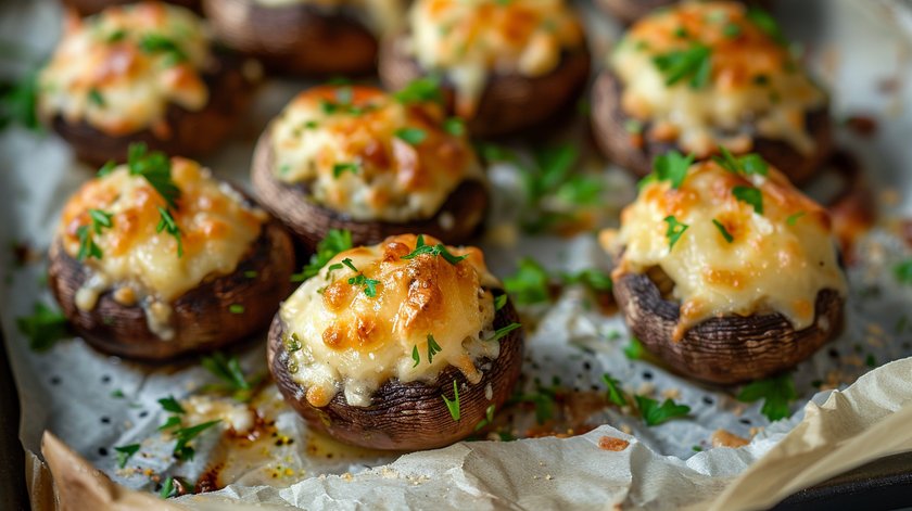 Gefüllte Champignons mit Frischkäse