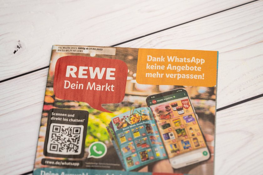 Keine Papier-Prospekte mehr bei Rewe