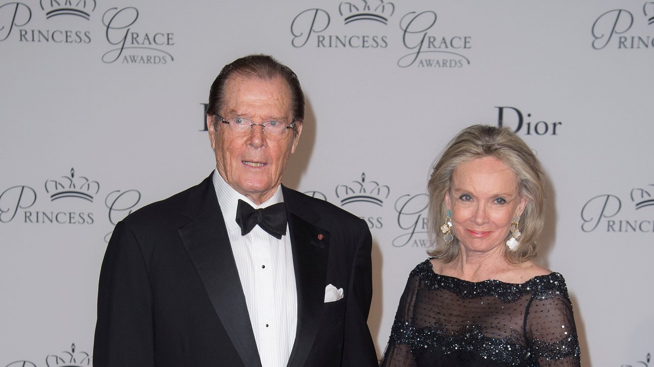 Sir Roger Moore und seine Frau Kristina