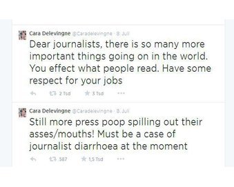 Cara Delevingne twittert Aggroposts Cara Delevingne twittert Aggroposts