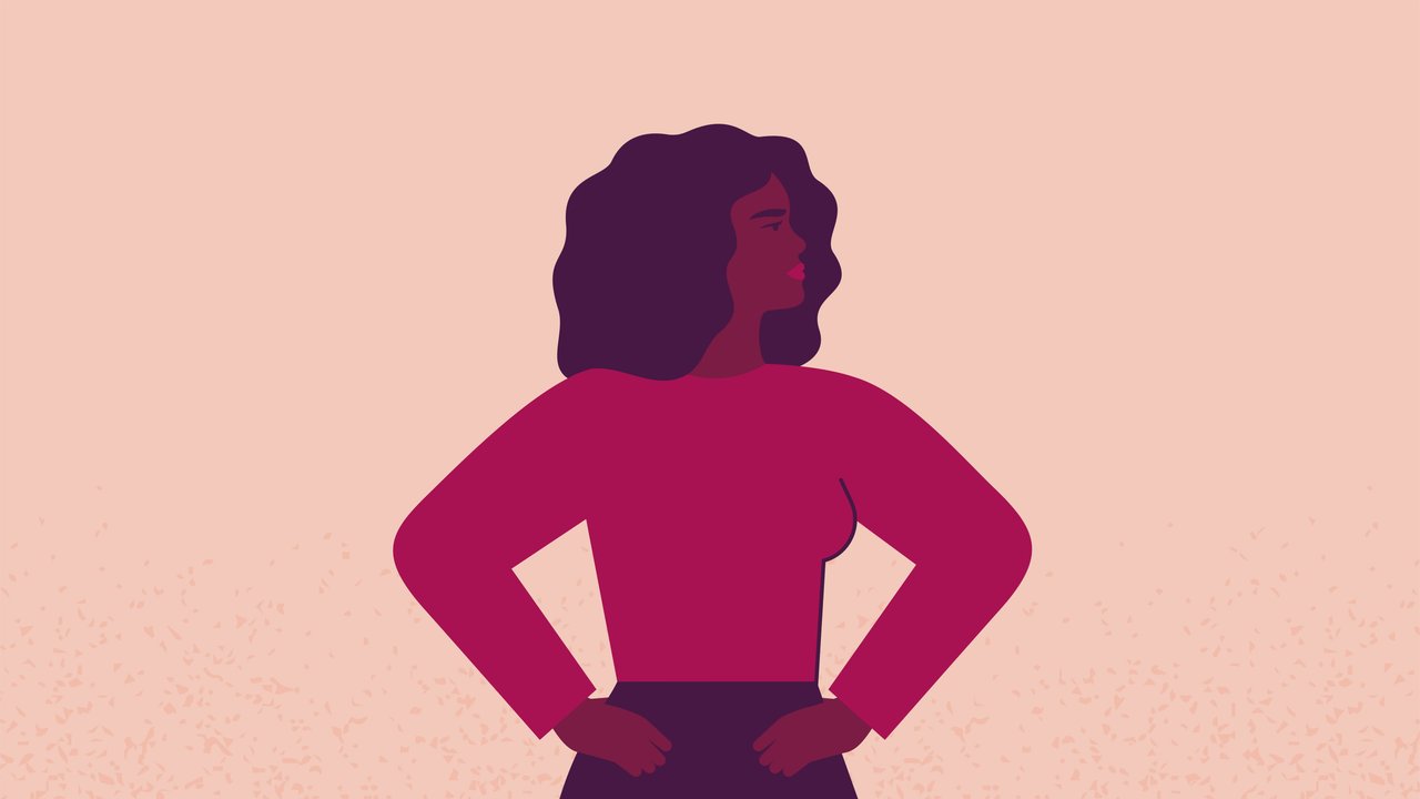 Illustration einer selbstbewussten Frau