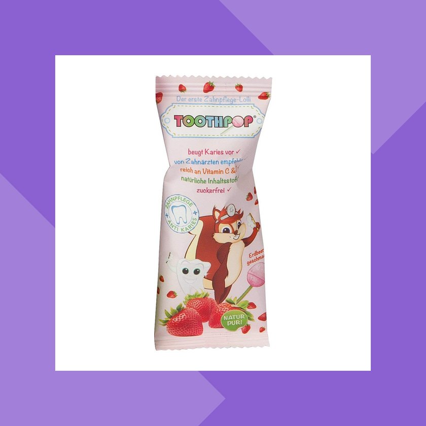 Toothpop Zahnpflege-Lolli mit Erdbeer-Geschmack