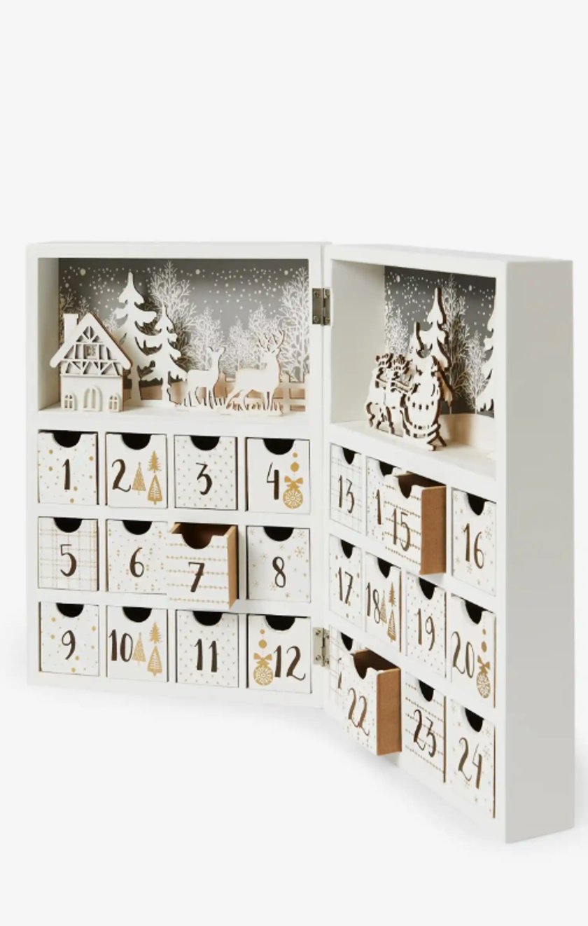 Adventskalender mit Schubladen